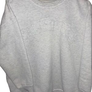 California Embroidered Women's Gray Sweater